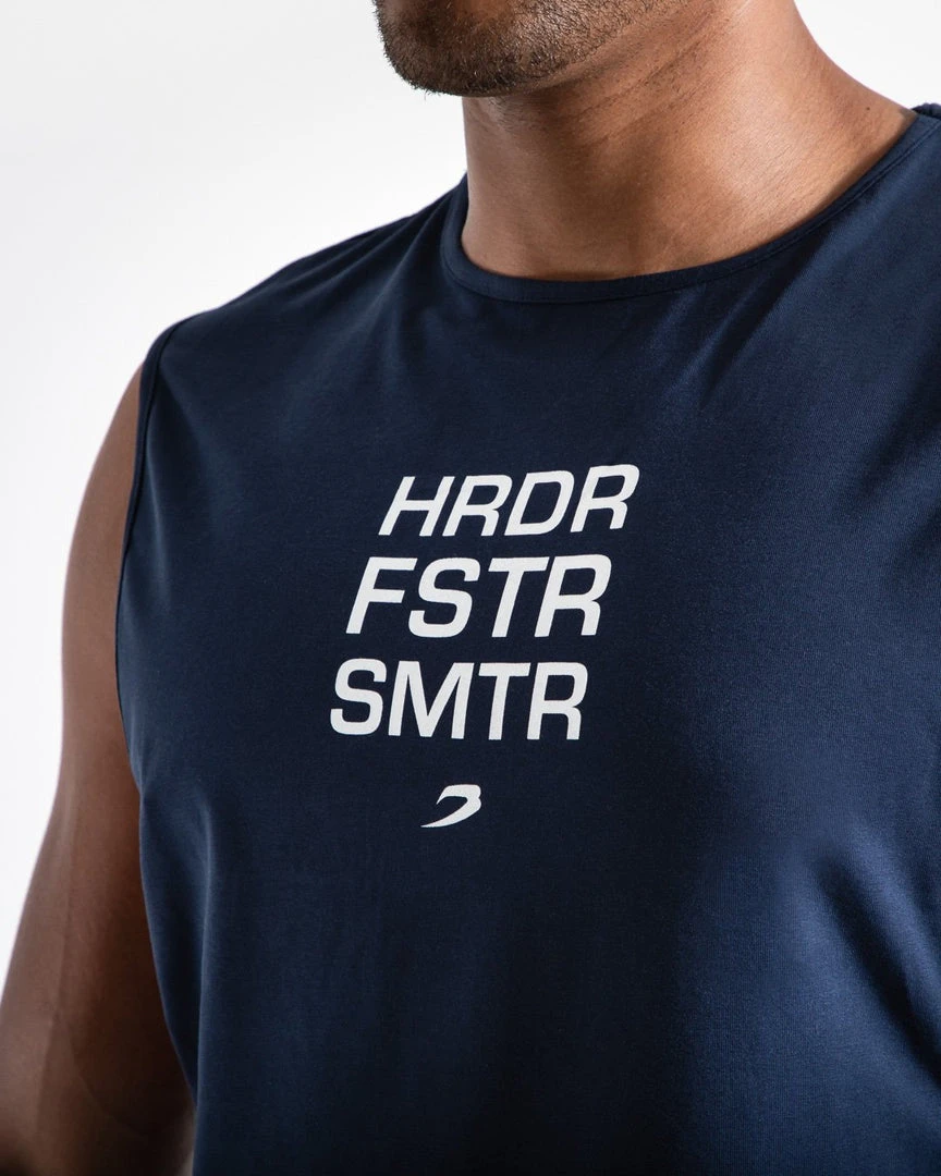 BOXRAW Men Clothing HRDR FSTR SMTR Muscle Tank - Navy 6 BOXRAW Men Clothing HRDR FSTR SMTR Muscle Tank - Navy