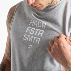 BOXRAW Men HRDR FSTR SMTR Muscle Tank - Grey