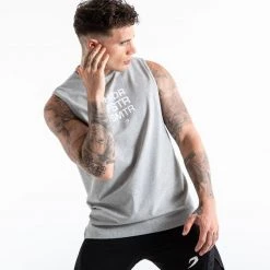 BOXRAW Men HRDR FSTR SMTR Muscle Tank - Grey
