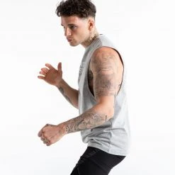 BOXRAW Men HRDR FSTR SMTR Muscle Tank - Grey