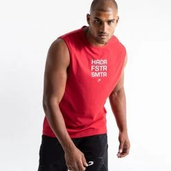 BOXRAW Men HRDR FSTR SMTR Muscle Tank - Red Clothing 9 BOXRAW Men HRDR FSTR SMTR Muscle Tank - Red Clothing