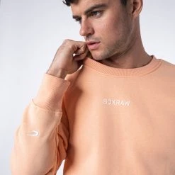 BOXRAW Men New Releases Johnson Sweatshirt - Salmon 13 BOXRAW Men New Releases Johnson Sweatshirt - Salmon
