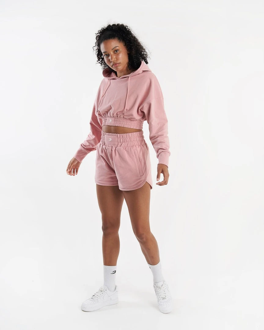 BOXRAW Women Kim Cropped Hoodie - Pink 2 BOXRAW Women Kim Cropped Hoodie - Pink