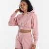 BOXRAW Women Kim Cropped Hoodie - Pink