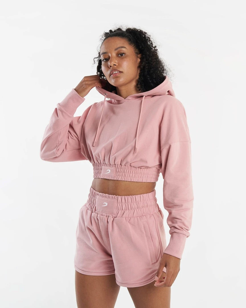 BOXRAW Women Kim Cropped Hoodie - Pink 1 BOXRAW Women Kim Cropped Hoodie - Pink