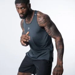 BOXRAW Men New Releases Langford Tank - Charcoal