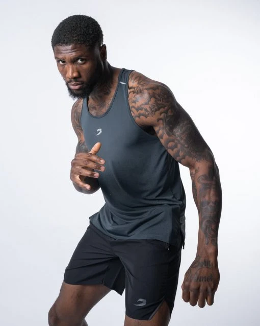 BOXRAW Men New Releases Langford Tank - Charcoal 4 BOXRAW Men New Releases Langford Tank - Charcoal