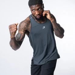 BOXRAW Men New Releases Langford Tank - Charcoal