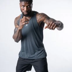 BOXRAW Men New Releases Langford Tank - Charcoal