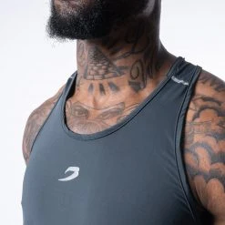 BOXRAW Men New Releases Langford Tank - Charcoal