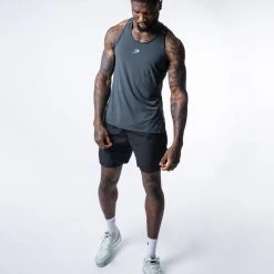 BOXRAW Men New Releases Langford Tank - Charcoal