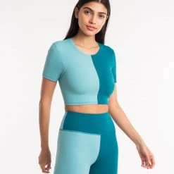 BOXRAW Women New Releases Lisa Crop Top - Teal