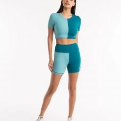 BOXRAW Women New Releases Lisa Crop Top - Teal