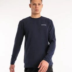 BOXRAW Men BOXRAW Long Sleeve T-Shirt - Navy Clothing