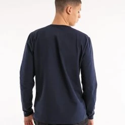 BOXRAW Men BOXRAW Long Sleeve T-Shirt - Navy Clothing 9 BOXRAW Men BOXRAW Long Sleeve T-Shirt - Navy Clothing
