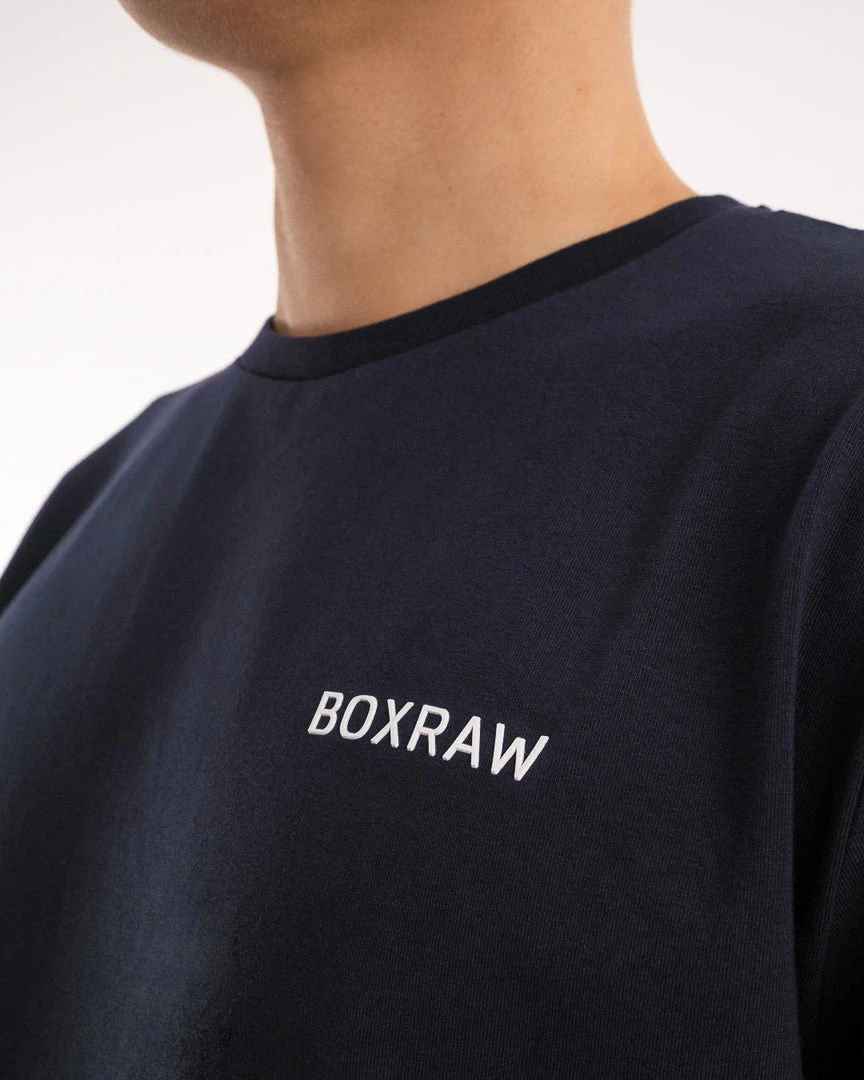 BOXRAW Men BOXRAW Long Sleeve T-Shirt - Navy Clothing 5 BOXRAW Men BOXRAW Long Sleeve T-Shirt - Navy Clothing