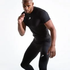 BOXRAW Men Saddler Compression T-Shirt - Black