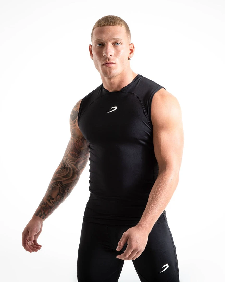 BOXRAW Men Saddler Compression Tank - Black Best Sellers 1 BOXRAW Men Saddler Compression Tank - Black Best Sellers