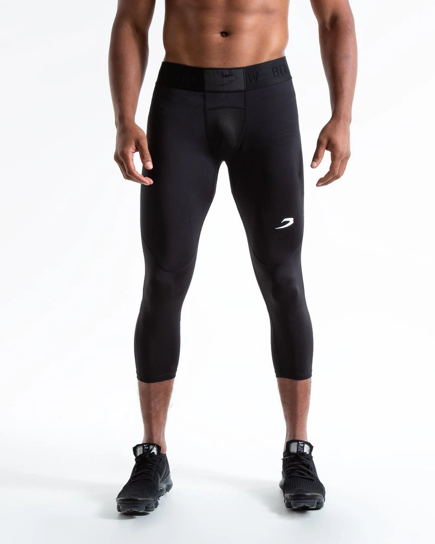 BOXRAW Men Saddler Compression 3/4 Leggings - Black Shorts 3 BOXRAW Men Saddler Compression 3/4 Leggings - Black Shorts