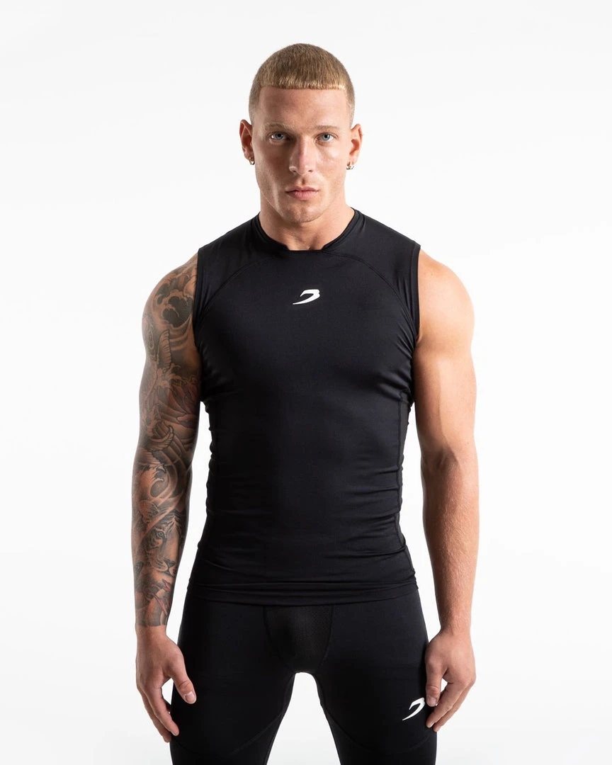 BOXRAW Men Saddler Compression Tank - Black Best Sellers 3 BOXRAW Men Saddler Compression Tank - Black Best Sellers