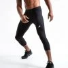 BOXRAW Men Saddler Compression 3/4 Leggings - Black Shorts
