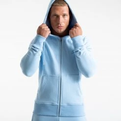 BOXRAW Men Clothing Marciano Zip Hoodie - Baby Blue