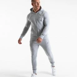 BOXRAW Men Marciano Zip Hoodie - Grey