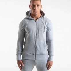 BOXRAW Men Marciano Zip Hoodie - Grey