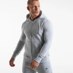 BOXRAW Men Marciano Zip Hoodie - Grey