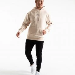 BOXRAW Men Established Unisex Hoodie - Stone Clothing