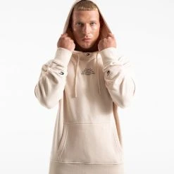 BOXRAW Men Established Unisex Hoodie - Stone Clothing