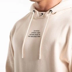 BOXRAW Men Established Unisex Hoodie - Stone Clothing