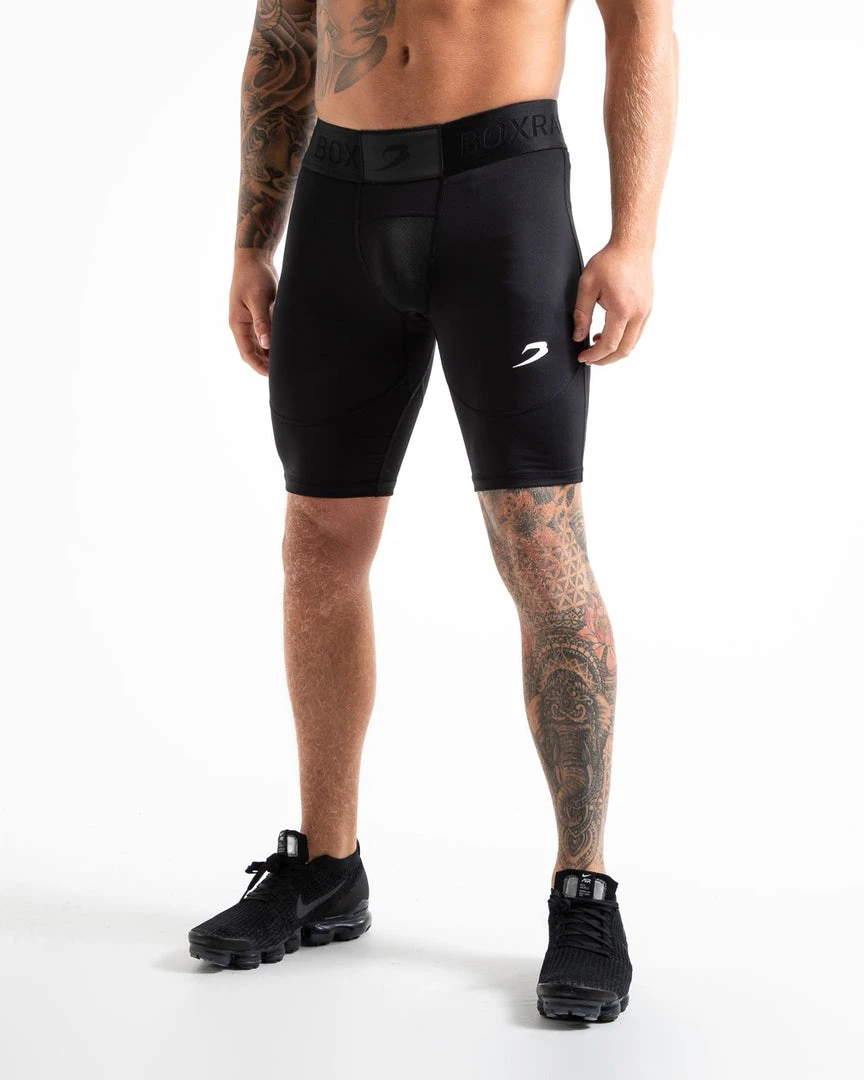 BOXRAW Men Saddler Compression Shorts - Black 1 BOXRAW Men Saddler Compression Shorts - Black