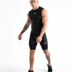 BOXRAW Men Saddler Compression Shorts - Black