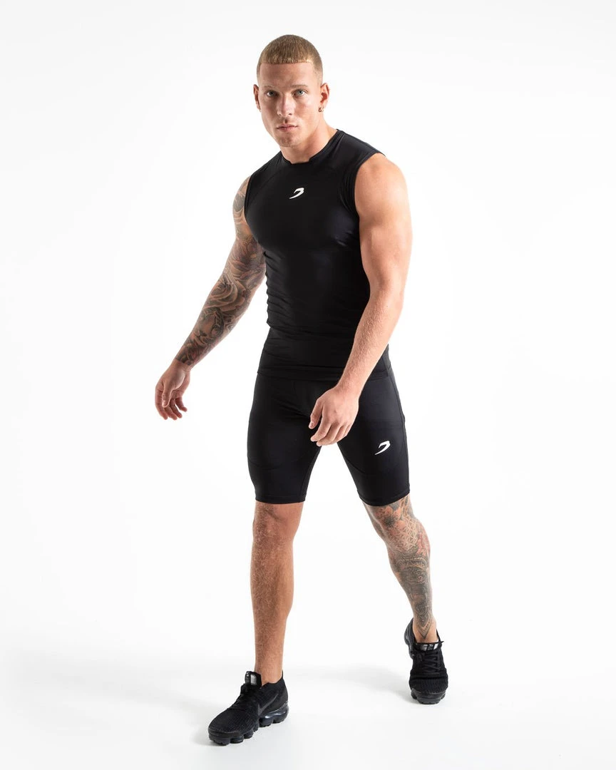 BOXRAW Men Saddler Compression Shorts - Black 2 BOXRAW Men Saddler Compression Shorts - Black