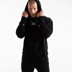 BOXRAW Men Established Unisex Hoodie - Black