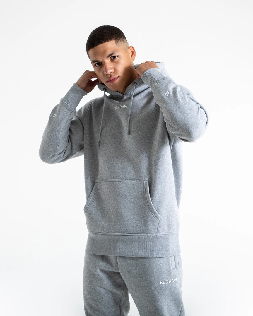 BOXRAW Men Johnson Hoodie - Grey Clothing 4 BOXRAW Men Johnson Hoodie - Grey Clothing