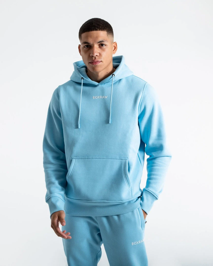 BOXRAW Men Johnson Hoodie - Baby Blue Clothing 3 BOXRAW Men Johnson Hoodie - Baby Blue Clothing