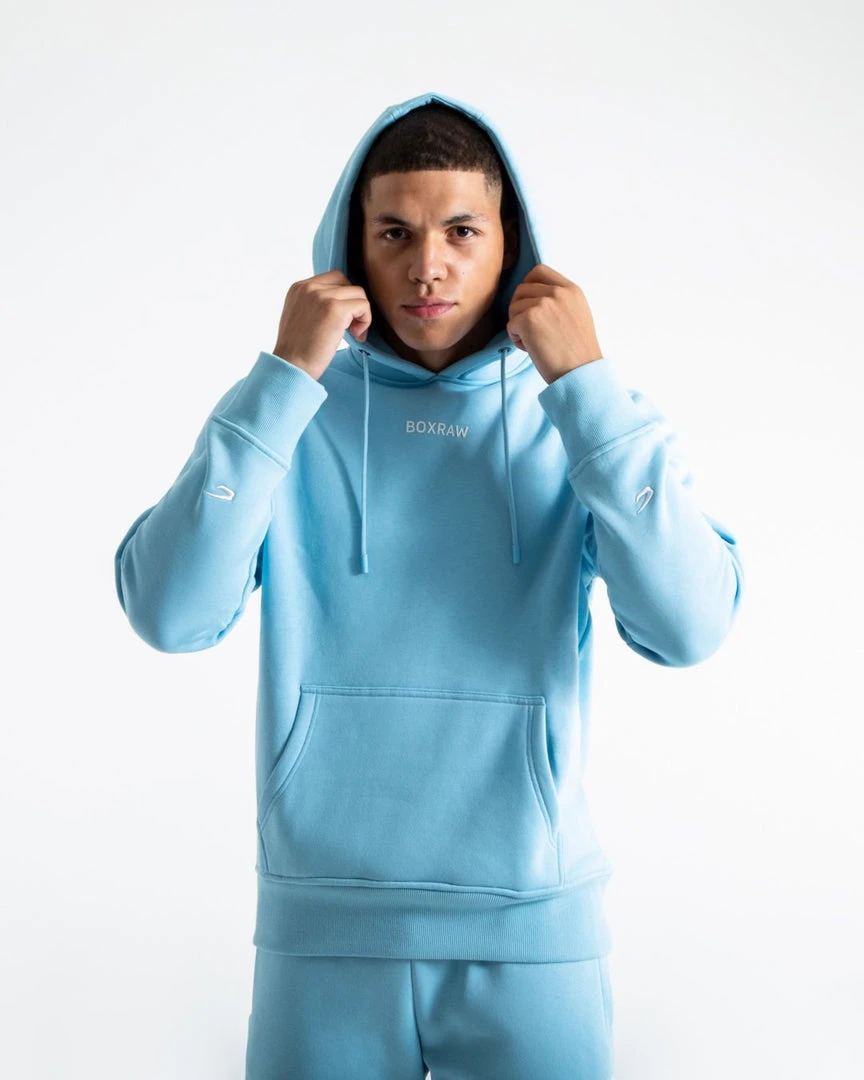 BOXRAW Men Johnson Hoodie - Baby Blue Clothing 4 BOXRAW Men Johnson Hoodie - Baby Blue Clothing