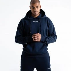 BOXRAW Men Johnson Hoodie - Navy Clothing