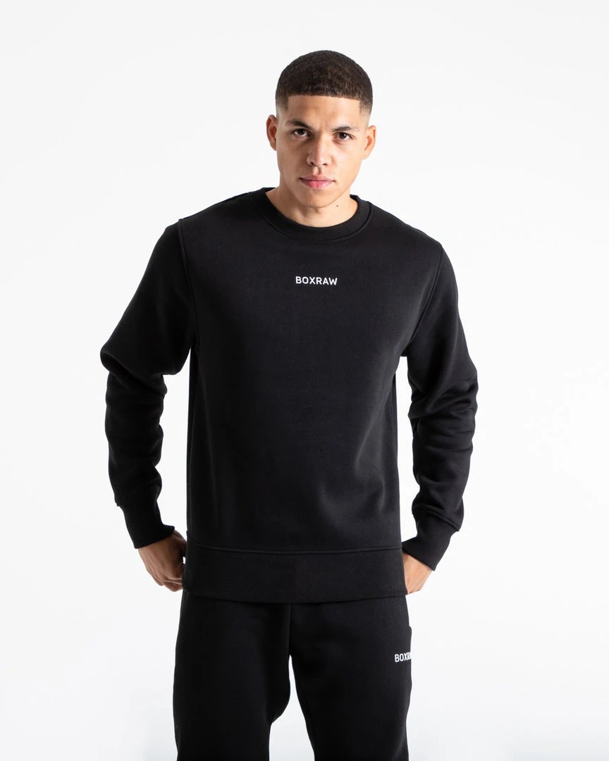 BOXRAW Men Johnson Sweatshirt - Black 3 BOXRAW Men Johnson Sweatshirt - Black