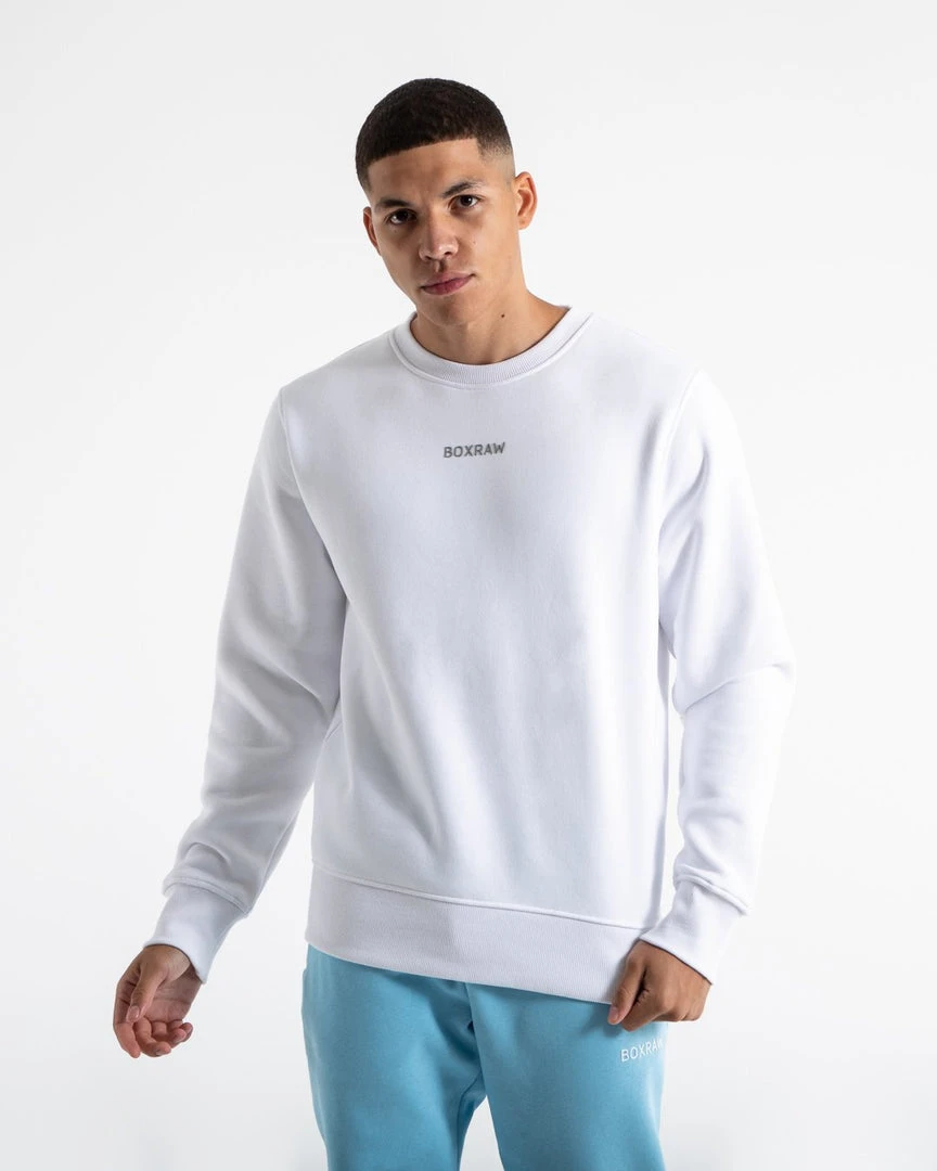 BOXRAW Men Clothing Johnson Sweatshirt - White 5 BOXRAW Men Clothing Johnson Sweatshirt - White