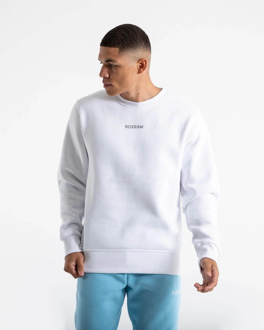 BOXRAW Men Clothing Johnson Sweatshirt - White 4 BOXRAW Men Clothing Johnson Sweatshirt - White