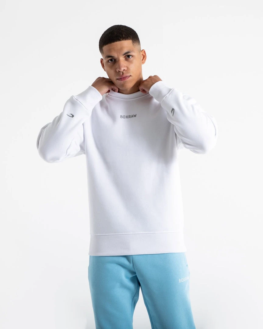 BOXRAW Men Clothing Johnson Sweatshirt - White 3 BOXRAW Men Clothing Johnson Sweatshirt - White