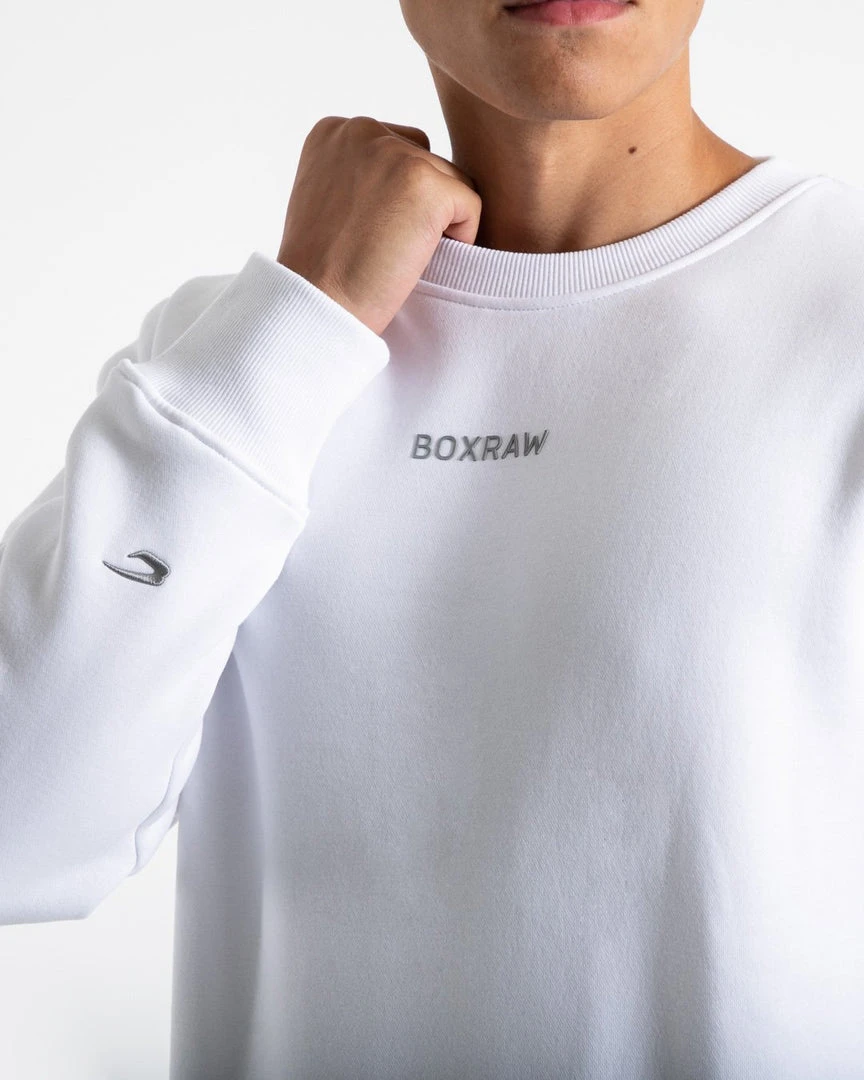 BOXRAW Men Clothing Johnson Sweatshirt - White 7 BOXRAW Men Clothing Johnson Sweatshirt - White