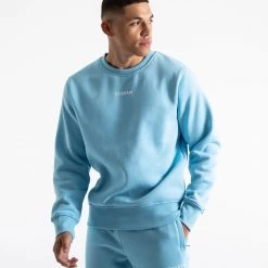 BOXRAW Men Johnson Sweatshirt - Baby Blue