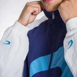 BOXRAW Men Walker Track Jacket - White/Navy Clothing