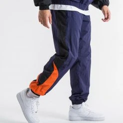 BOXRAW Men Clothing Walker Track Bottoms - Black/Navy/Orange