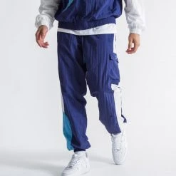 BOXRAW Men Walker Track Bottoms - White/Navy