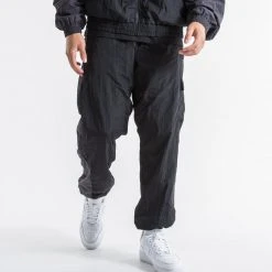 BOXRAW Men Walker Track Bottoms - Triple Black
